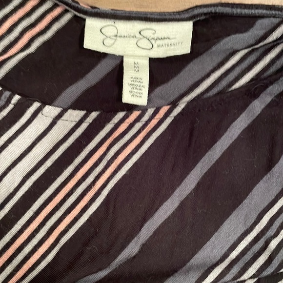 Jessica Simpson Stripped Maternity Top M - Picture 3 of 5